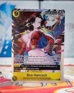 English One Piece CCG Boa Hancock SR OP14-112 The Azure Sea's Seven In-Hand - Image 1
