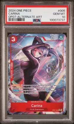 2024 One Piece Carina OP07-005 Alt Art - 500 Years In The Future PSA 10 - Image 1