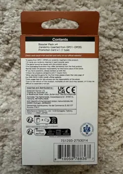 One Piece TCG Treasure Booster Set English Factory Sealed 4x Packs (OP-1 - OP5) - Image 2