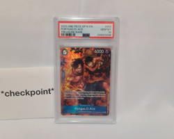 2025 ONE PIECE OP10 ROYAL BLOOD TREASURE RARE #052 PORTGAS D. ACE PSA 10 GEM MT - Image 3