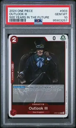 2024 One Piece 500 Years in the Future Outlook III RARE PSA 10 GEM #003 - Image 1