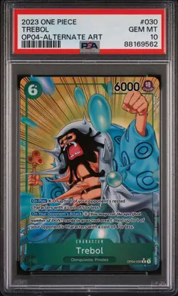 2023 Trebol Alt Art OP04-030 Kingdoms Of Intrigue One Piece English PSA 10 - Image 1