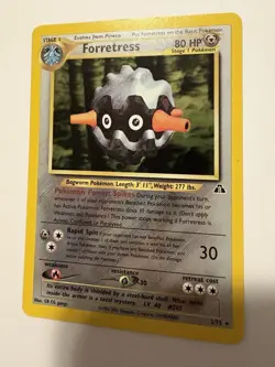Pokemon TCG Vintage Forretress Neo Discovery Holo Rare Card 2/75 - Image 3