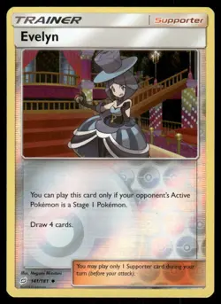 Pokemon Cards Evelyn 141/181 Reverse Holo Team Up Sun & Moon NM - Image 1