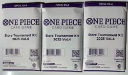 3 Pack Lot of One Piece Card Game Store Tournament Kit 2025 Vol. 4 English - Image 1