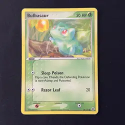 Bulbasaur 54/112 FireRed & LeafGreen Regular Pokemon Card 2004 Vintage English - Image 1