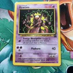 Pokemon TCG Mewtwo #14 Black Star Promo Non-Holo Card 2000 WOTC. LP Condition - Image 1