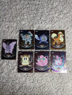 Topps Chrome Pokemon Cards Lot 7 Various Cards - Image 1