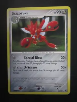 SCIZOR NON HOLO POKEMON CARD 29/100 MAJESTIC DAWN NEVER PLAYED COND EX+ NM- - Image 1
