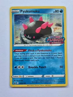 Pyukumuku SWSH169 Stamped Promo Fusion Strike - Pokemon TCG Card - Image 1