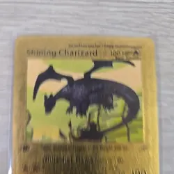 Pokemon Gold Foil Card Shining Charizard 1st Edition Fan Art Card - Image 2