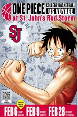 PreSale One Piece Monkey.D.Luffy US College Basketball Promo Card+St John Poster - Image 3