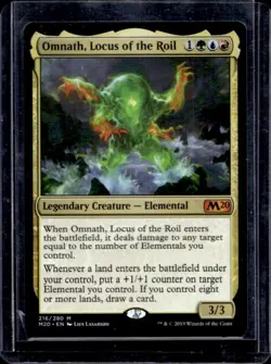 2019 Magic MTG Core Set 2020 Omnath, Locus of Roil Planeswalker Stamped #216/280 - Image 1