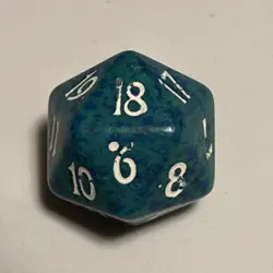 Magic the Gathering Beatdown Black Lotus Green Teal Spindown Dice - Image 3