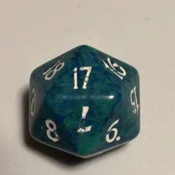 Magic the Gathering Beatdown Black Lotus Green Teal Spindown Dice - Image 4