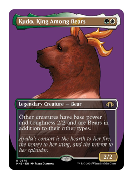 Kudo, King Among Bears - Borderless Modern Horizons 3 MTG - Image 1