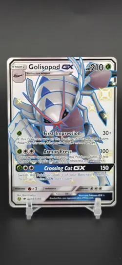 2019 Pokemon TCG Hidden Fates Golisopod GX Full Art Holo Card SV48/SV94 - Image 1
