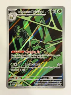 Pokemon TCG Team Rockets Spidops Illustration Rare Card 187/182 Destined Rivals - Image 1