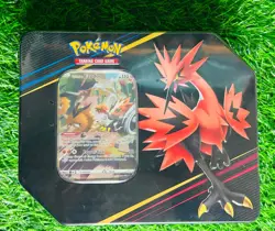 Pokemon Crown Zenith Tin Galarian Zapdos Sealed Sword & Shield - Image 1