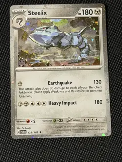 Pokemon Paradox Rift Steelix 125/182 Cosmos Holo Exclusive Promo NM - Image 1