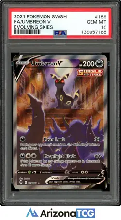 Pokemon 2021 Umbreon V 189/203 Alt Art Evolving Skies GEM MINT PSA 10 - Image 1