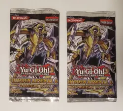 LOT OF 2 YuGiOh Hidden Arsenal 6 Omega XYZ Sealed Booster Packs 1st Edition - Image 1
