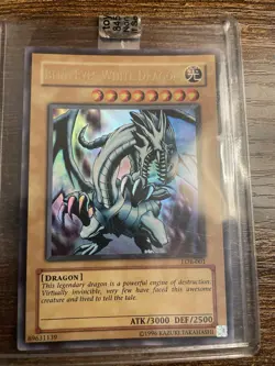 Blue-Eyes White Dragon LOB-001 Ultra Rare Near Mint Condition - Image 1
