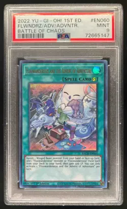 2022 Yu-Gi-Oh Unlimited Floowandereeze and the Advent Adventure BACH-EN060 PSA 9 - Image 1