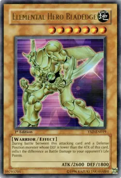 Elemental Hero Bladedge YSD-EN019 LP/NM Ultra Rare 1st Edition Yu-Gi-Oh! TCG - Image 1