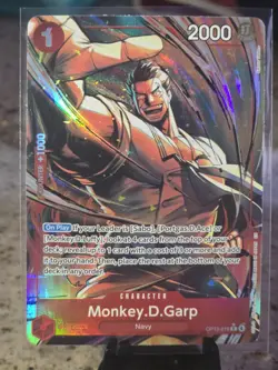 Monkey D. Garp Alt Art OP13-016 - One Piece - Carrying on His Will ENG NM - Image 1