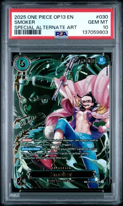 2025 ONE PIECE OP13-CARRYING ON HIS WILL SPECIAL ALTERNATE ART SMOKER PSA 10 - Image 1