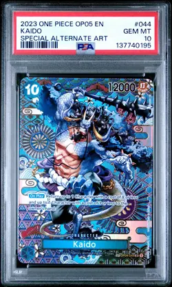 2023 ONE PIECE OP05-AWAKENING OF THE NEW ERA SPECIAL ALTERNATE ART KAIDO PSA 10 - Image 1