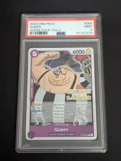 One Piece Queen Stamped Judge Pack Vol. 2 NM ENGLISH Promo ST04-005 PSA 9 - Image 1