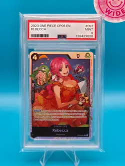 PSA 9 - 2023 ONE PIECE OP05-AWAKENING OF THE NEW ERA 091 REBECCA - Image 1
