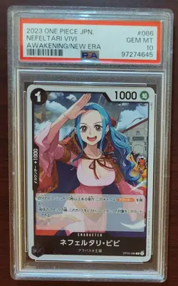 PSA 10 GEM MINT One Piece OP05-086 Nefeltari Vivi Japanese Awakening new Era - Image 1