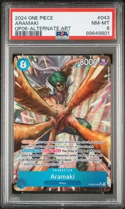 One Piece Wings Of The Captain ENGLISH Aramaki Alt Art #043 *MINT PSA 8* - Image 1