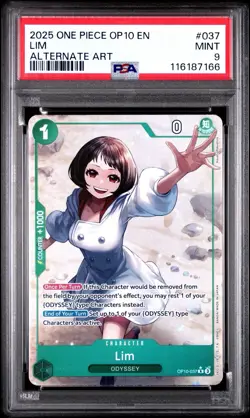 2025 ONE PIECE OP10 EN LIM ALTERNATE ART #037 PSA 9 - Image 1