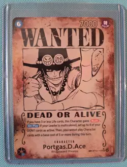 ONE PIECE Portgas.D.Ace (Wanted Poster) OP13-119 Carrying On His Will Foil ERROR - Image 3