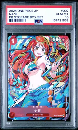 2024 ONE PIECE JAPANESE PREMIUM BOOSTER STORAGE BOX SET #007 NAMI PSA 10 - Image 1