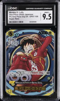 2024 ONE PIECE PC: ONE PIECE DAY '24 JPN SUPER RARE MONKEY D. LUFFY CGC 9.5 - Image 1