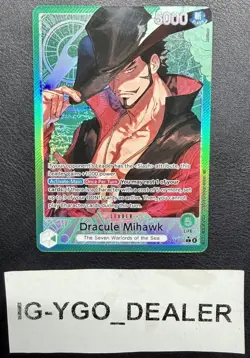 One Piece Dracule Mihawk OP14-020 Alt Art Leader In Hand Near Mint - Image 1
