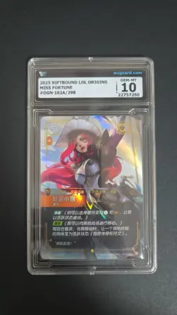TCG CARD 2025 Riftbound League of Legends origins MISS FORTUNE 162A/298 WCG 10 - Image 1