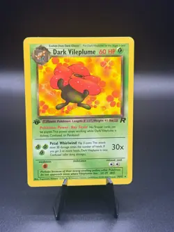 DARK VILEPLUME Pokemon Card-WOTC -1st Edition-Team Rocket 30/82 Non-HOLO - MP - Image 1