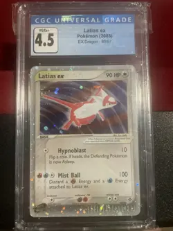 Pokemon 2003 EX Dragon Latias Holo Ultra Rare Card #93/97 CGC BLUE 4.5 PSA - Image 1