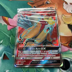 Pokemon Entei GX TCG Full Art Holo Card Shining Legends 71/73 Ultra Rare NM/M - Image 2
