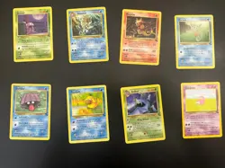 Vintage Pokemon Fossil Card Lot Common Uncommon No Duplicates 8 cards TCG - Image 1