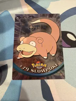 Topps Pokemon Card TV Series 2 Chrome Foil Blue Logo 1st Edition #79 Slowpoke NM - Image 1