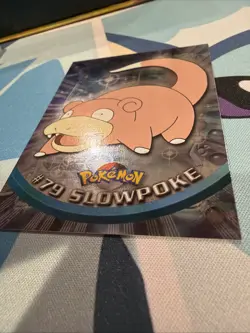 Topps Pokemon Card TV Series 2 Chrome Foil Blue Logo 1st Edition #79 Slowpoke NM - Image 2