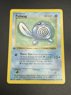 POLIWAG Pokemon Card - WOTC - 1st Edition - Base Set - Shadowless - 59/102 - NM - Image 2
