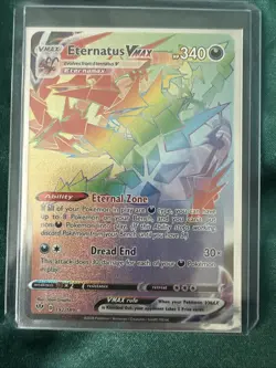 Pokemon TCG Eternatus VMAX Darkness Ablaze 192/189 Rainbow Secret Rare Card - Image 1